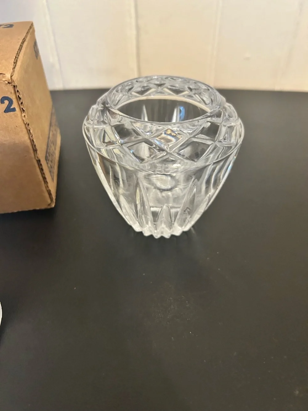 Nib Vintage Princess House “Candelite Vase Lead Crystal #872